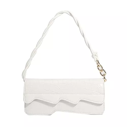 MNOI Taschen & Rucksäcke Kleiner Umhängetasche Handybeutel Mini rosa Kupplung Geldbeutel Handtaschen Maschelbeutel Abendhandtaschen für Frauen,Weiß