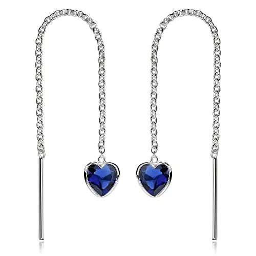 MATERIA by Matthias Wagner Schmuck MATERIA by Matthias Wagner Herz Durchzieher Ohrringe - Damen Ohrhänger Silber 925 Zirkonia