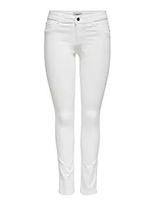 ONLY Jeans ONLY Female Jeans-Hose OnlUltimate Regular-Fit Stretch, Farbe:Weiß, Jeans/Hosen