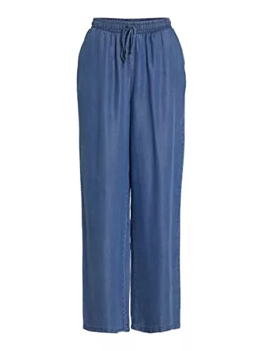 Vila Hosen Vila Female Hose mit weitem Bein High Waist