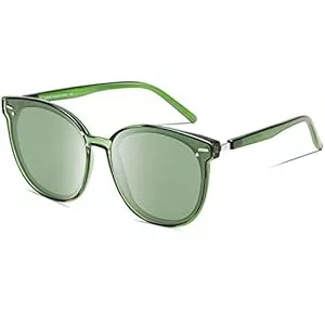 DUCO Sonnenbrillen & Zubehör DUCO Damen Sonnenbrille mit UV400 Schutz Polarisiert Vintage Großer Übergroß Sonnenbrillen Für Frauen Retro Runde Sonnenbrillen W017