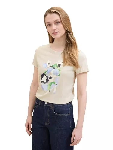TOM TAILOR T-Shirts TOM TAILOR Damen Basik T-Shirt mit Print