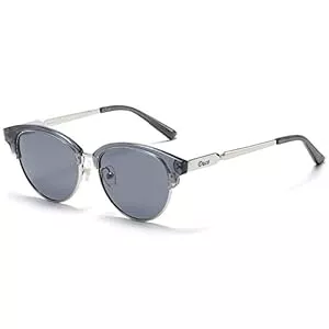 DUCO Sonnenbrillen & Zubehör DUCO Damen Sonnenbrille Polarisiert Sonnenbrillen mit UV400 Schutz modisch Designer Sonnenbrille Großer Metall Rahmen DC1221