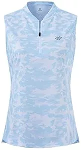 MoFiz Ärmellose Blusen MoFiz Tank Top Damen Sport Armellose Poloshirt T Shirt Bluse mit Reißverschluss