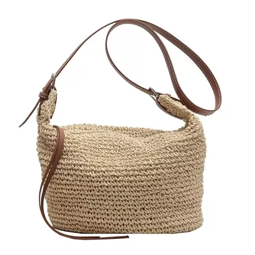 MASINIES Taschen & Rucksäcke MASINIES Strohtasche, Strandtasche für Damen, handgefertigt, gewebt, modisch, geflochten, Umhängetasche, Strandhandtaschen