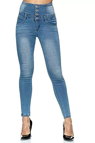 Elara Jeans Elara Damen Stretch Jeans Skinny High Waist Chunkyrayan