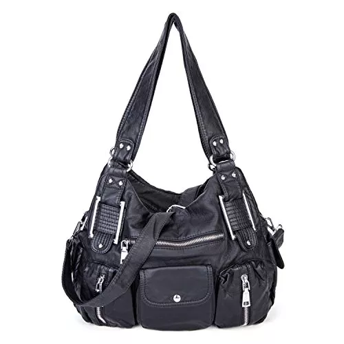 VINBAGGE Taschen & Rucksäcke VINBAGGE Damen Handtasche Große Schultertasche PU Leder Henkeltasche Frauen Weiches Hobo Tasche Umhängetasche für Reisen Schule Shopping Mädchen