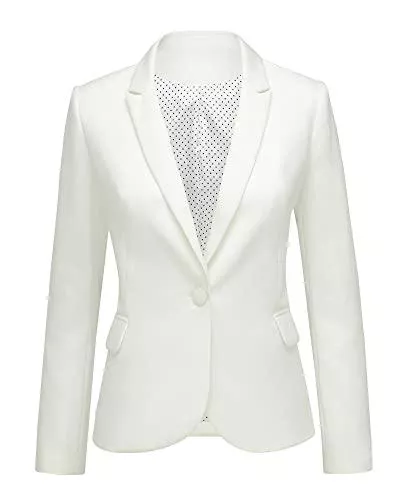 LookbookStore Blazer LookbookStore Damen-Blazer mit gekerbten Reverstaschen und Knöpfen, für Arbeit und Büro