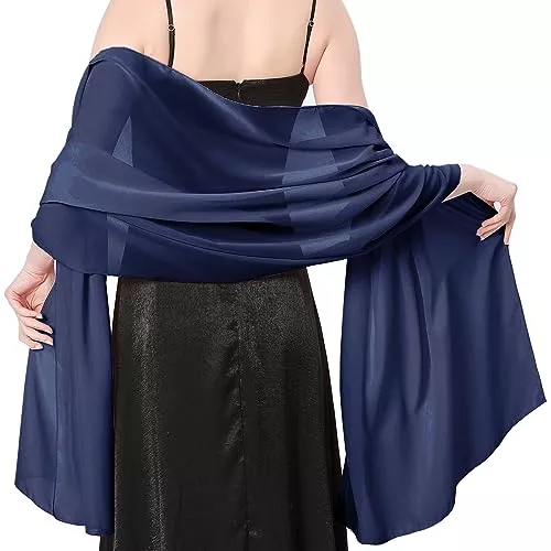 lifwimner Schals & Tücher Stola Damen Halstuch Chiffon Sommer Schal Damen Festliche Stola für Abendkleid oder Brautkleid Hochzeit Scarf