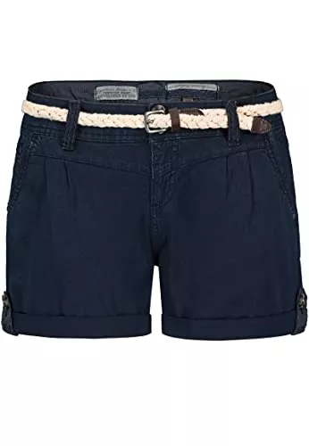 Eight 2 Nine Shorts Eight 2 Nine Damen Chino Shorts Hose mit Flecht-Gürtel