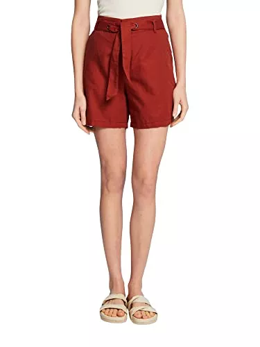 ESPRIT Shorts ESPRIT Shorts mit Bindegürtel, Baumwoll-Leinenmix