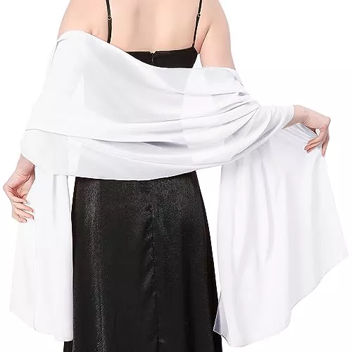 lifwimner Schals & Tücher Stola Damen Halstuch Chiffon Sommer Schal Damen Festliche Stola für Abendkleid oder Brautkleid Hochzeit Scarf