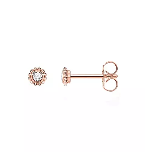 THOMAS SABO Schmuck Thomas Sabo Damen Einzel Ohrstecker Blume weißer Stein 925 Sterling Silber