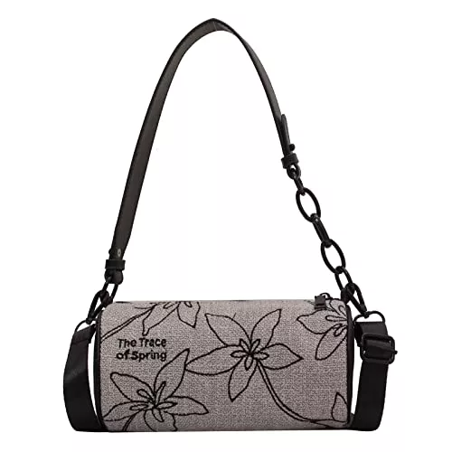 CORIOS Taschen & Rucksäcke CORIOS Mode Damen Henkeltaschen Zylindertasche Canvas Umhängetaschen Casual Schultertaschen Messenger Tasche Tote Beutel für Reisen Einkaufen Arbeiten Schule