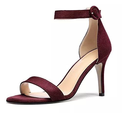 EDEFS Sandalen & Slides EDEFS Damen Peep Toe Sandalen Knöchelriemen High Heel Sandalen 8.5CM Elegante Stiletto Hochzeitsschuhe