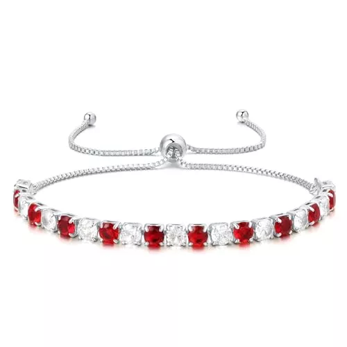 LOVANS Schmuck LOVANS Tennisarmbänder für Damen und Mädchen aus Silber/Roségold/Gold Verstellbares Armband Damen mit funkelnden Zirkonia Steinen Geschenke für Frauen Schmuck für Weihnachten Valentinstag