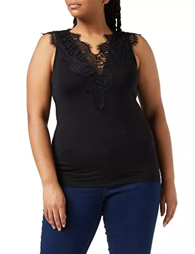 PIECES Tops PIECES Female Oberteil ohne Ärmel Spitzenrand