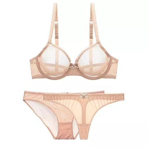 Rpporm Unterwäsche & Dessous Rpporm Damen Spitzen Push Up BH Set BH und Slip Spitze Dessous Sets Große Größen Lace Bra Panty Unterwäsche Lingerie Set für Frauen Komfort BH Daily Wear Bra
