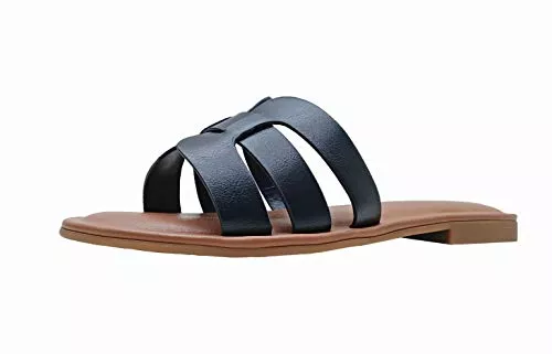 The Drop Sandalen & Slides The Drop Monika Flat H-band Slide Sandal Damen Flat Sandal