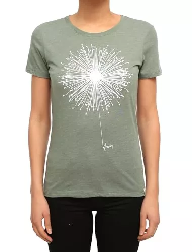 IRIEDAILY T-Shirts IRIEDAILY Damen Bio-Baumwoll T-Shirt, Blowball Tee - Printed Kurzarm Oberteil