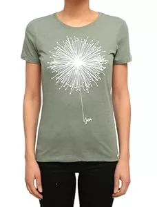 IRIEDAILY T-Shirts IRIEDAILY Damen Bio-Baumwoll T-Shirt, Blowball Tee - Printed Kurzarm Oberteil
