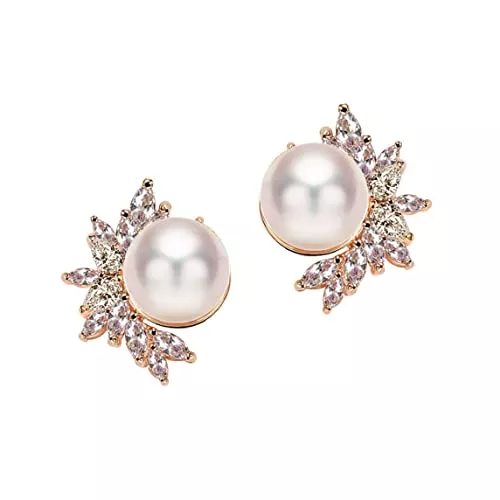 MAYIYAHO Schmuck MAYIYAHO Silver Needle Fashion Simple STYL White Pearl Ohrstecker für Damen Hochzeit Schmuck Party Accessoires