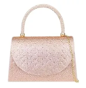 Girly Handbags Taschen & Rucksäcke Girly Handbags Verzierte, glitzernde Damen-Clutch mit Griff oben