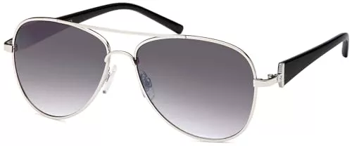 styleBREAKER Sonnenbrillen & Zubehör styleBREAKER Damen Pilotenbrille mit getönten Gläsern, Sonnenbrille mit lackierten Bügeln und Strassstein 09020053