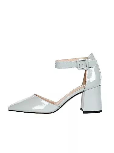 Rio Fiore High Heels Rio Fiore Damen Pumps, Schwarz/Weiß/Grau/Blau/Beige/Taupe/Grün/Fuchsia/Violett/Rot, 7.5cm Blockabsatz, Bequeme Pumps mit Riemen, weiches Wildlederimitat/Kunstleder, Riemchenpumps, H1877-A0142