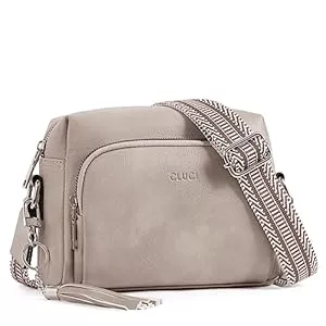 CLUCI Taschen & Rucksäcke CLUCI Umhängetasche Damen, Crossbody Bag Damen Breiter Gurt, Handy Schultertasche Schultertasche PU Leder, Handtasche damen, Schultertasche Klein mit Fransen Verstelbaar Schultergurt