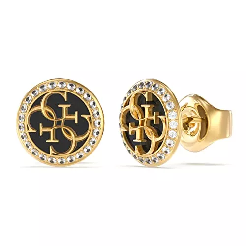 GUESS Schmuck Guess Damen-Ohrstecker Edelstahl Zirkonia One Size Gold, Schwarz 32023484