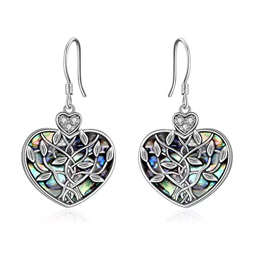 VONALA Schmuck VONALA 925 Sterling Silber Vintage Ohrringe Hängend mit Abalone Boho Baumeln Tropfen Ohrhänger Schmuck Geschenke für Damen Mädchen