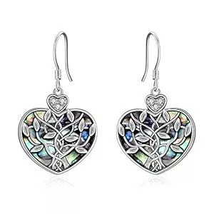 VONALA Schmuck VONALA 925 Sterling Silber Vintage Ohrringe Hängend mit Abalone Boho Baumeln Tropfen Ohrhänger Schmuck Geschenke für Damen Mädchen