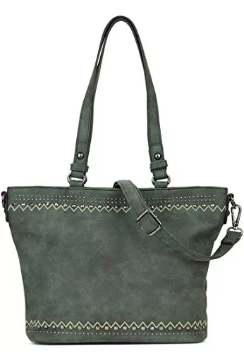 Emily & Noah Taschen & Rucksäcke Emily & Noah Shopper Siggi Damen Handtaschen Uni darkgreen 930 One Size