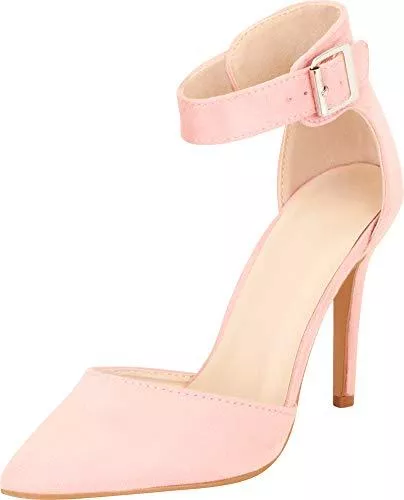 Cambridge Select High Heels Cambridge Select D'Orsay Damen Pumps mit geschlossenem spitzem Zehenbereich, Knöchelriemen, Stiletto, hoher Absatz