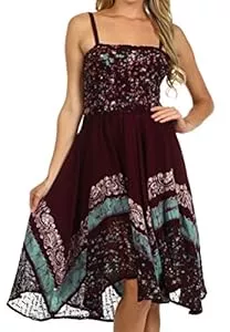 Sakkas Freizeit Sakkas Aphrodite gestickte Batik-Kleid