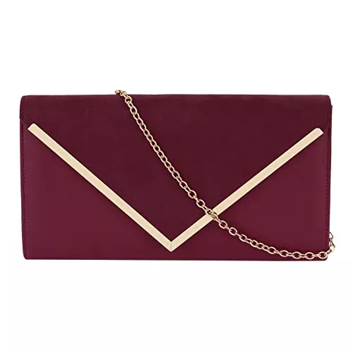 MEGAUK Taschen & Rucksäcke MEGAUK Damen Clutch Samt Abendtasche Elegante Handtasche Envelope Tasche Unterarmtasche mit Kette für Hochzeit Wedding Prom Party
