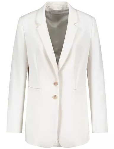 Gerry Weber Blazer Gerry Weber Damen Gestreifter Blazer mit Leinenanteil Langarm, mit Schlitz gestreift