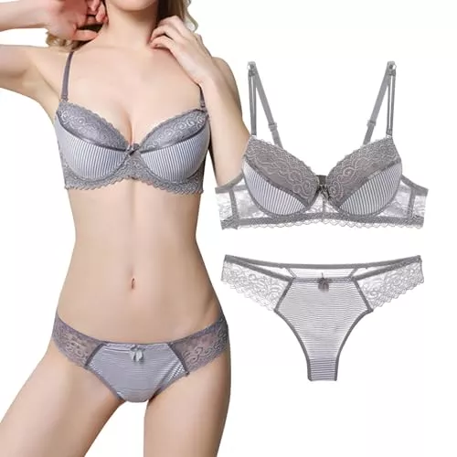 ZC8bdbd Unterwäsche & Dessous ZC8bdbd Sexy Damen-Dessous, Spitze, gestreift, BH-Set + Unterwäsche