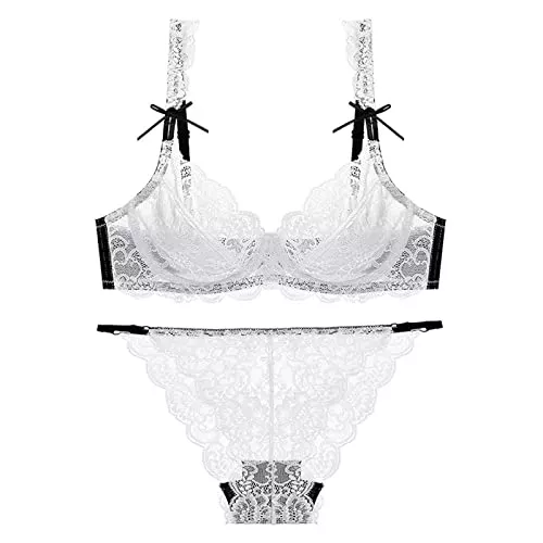 Uekinishi Unterwäsche & Dessous Uekinishi Women's Push Up Underwire Bra Sexy Lingerie Sets Sexy Underwear Set Bra and Briefs