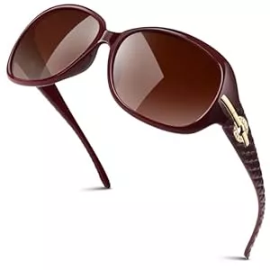 GQUEEN Sonnenbrillen & Zubehör GQUEEN Übergroße Polarisierte Sonnenbrille Damen UV400 Schutz