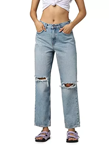ONLY Jeans ONLY Female Straight-Fit Jeans ONLROBYN HIGH Waist Straight Jeans