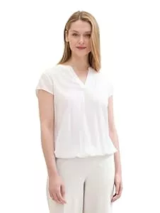 TOM TAILOR Ärmellose Blusen TOM TAILOR Damen Kurzarm-Bluse mit Muster