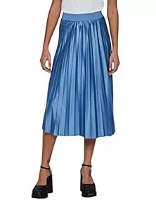 Vila Röcke Vila Nitban Coated Pleated Midi Skirt