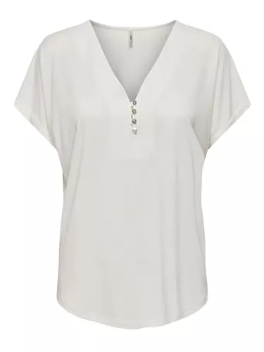 ONLY Kurzarmblusen ONLY Damen Onlfree S/S Modal Placket Top JRS Bluse