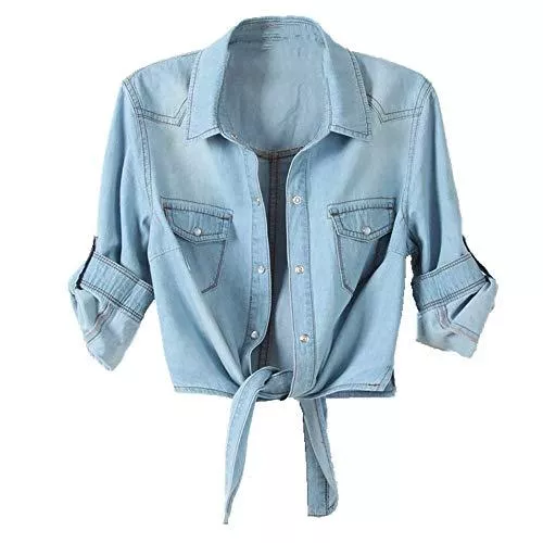 N/P Jacken Damen Jeansmantel Damen Ärmel Jeansjacken