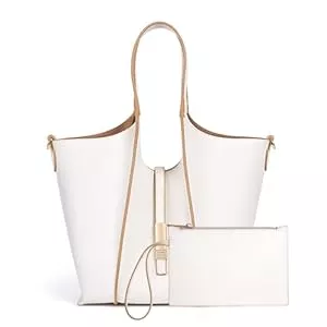 CHAMAIR Taschen & Rucksäcke CHAMAIR Shopper Damen Groß Tote Bag Elegant Damenhandtasche Henkeltasche Damen Handtasche Gross Umhängetasche mit Geldbörse PU Leder Schultertasche Women's Totes Handbag Bürotasche