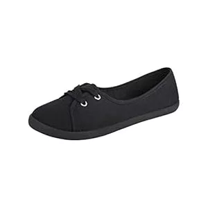 Elara Flache Schuhe Elara Damen Ballerinas Sneaker Schnürer Chunkyrayan