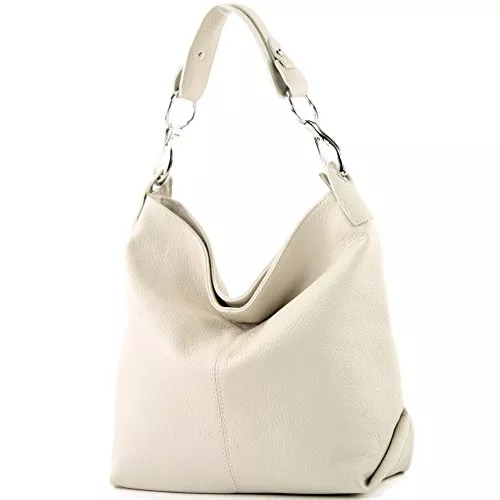 modamoda de Taschen & Rucksäcke modamoda de - T168 - ital. Schultertasche Henkeltasche aus Leder