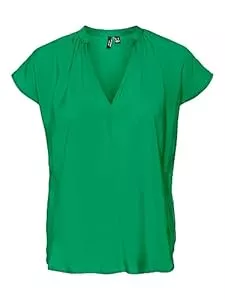 VERO MODA Kurzarmblusen VERO MODA Damen Vmqueeny V-neck C/S WVN Ga Top